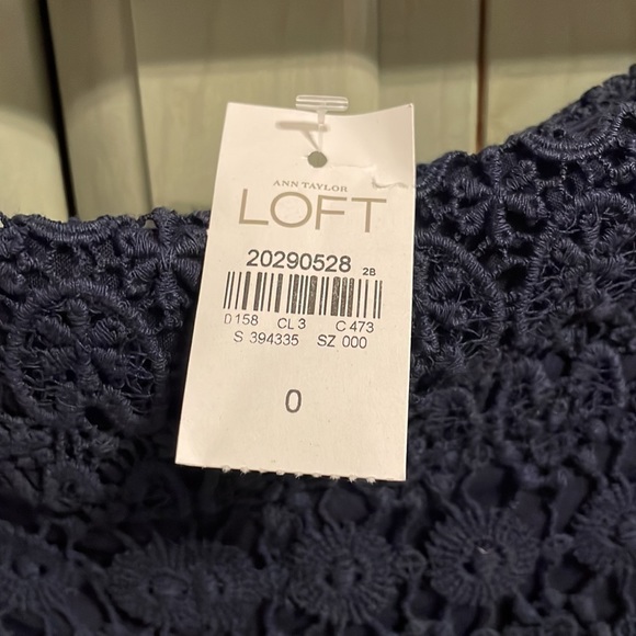 Ann Taylor Loft Navy Blue Riviera Crochet Shorts Size 0 - Picture 3 of 6